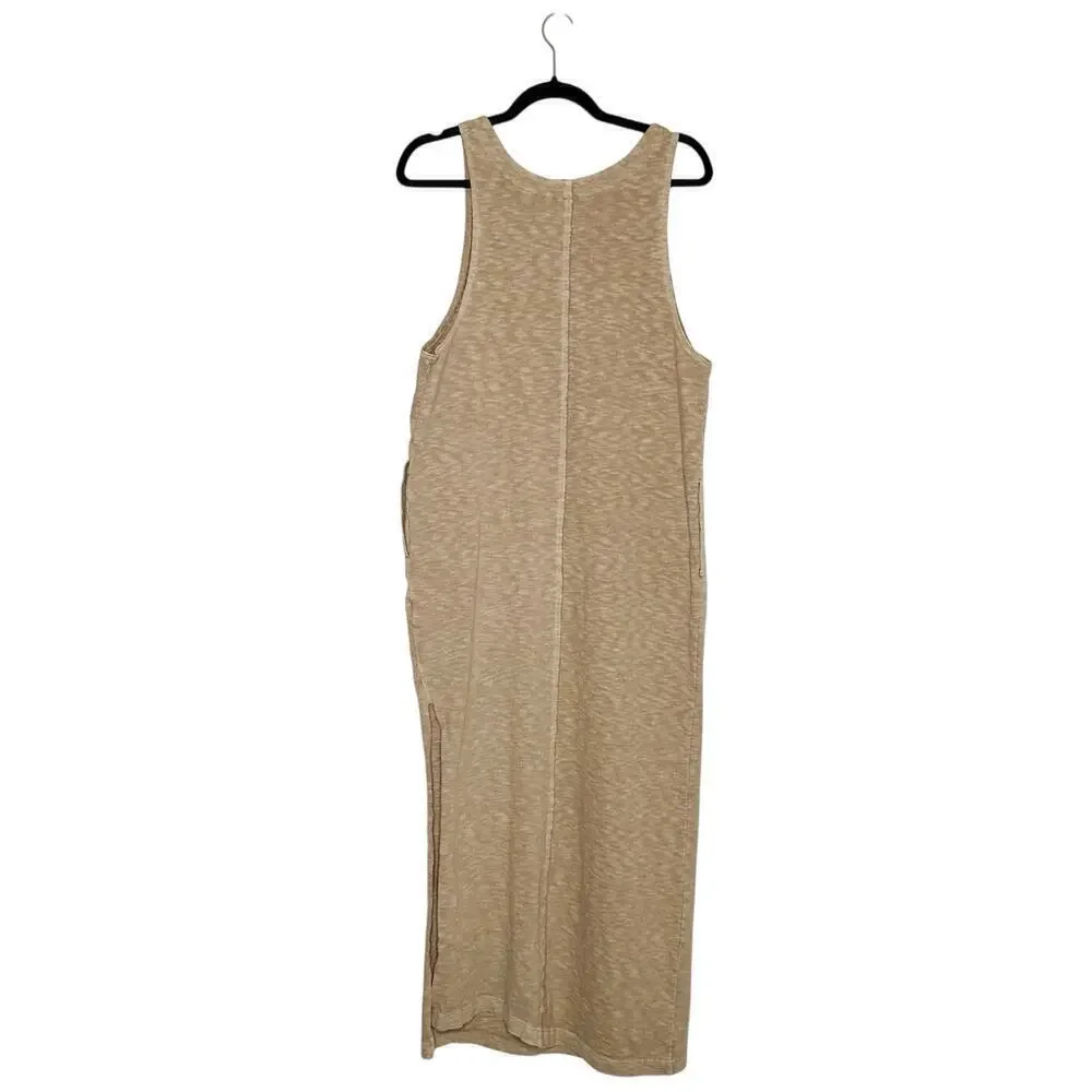 Free People Beach Sleeveless Midi Dress Women's Tan Size Small